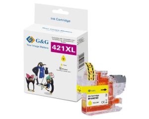 G&G Kompatibel mit Brother LC421XLY Druckerpatrone (500 Seiten) gelb