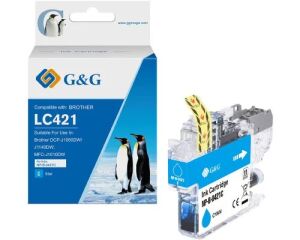 G&G Kompatibel mit Brother LC421C Druckerpatrone (200 Seiten) cyan