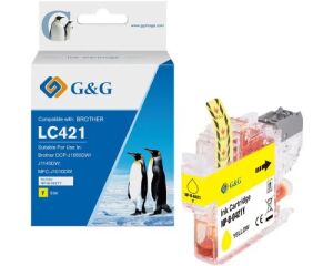 G&G Kompatibel mit Brother LC421Y Druckerpatrone (200 Seiten) gelb