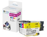 G&G Kompatibel mit Brother 527XL 4 Druckerpatronen LC527XLVAL Vorteilspack (3000 Seiten Schwarz, 2000 Farbseiten)