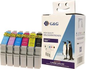 G&G 70346 Druckerpatrone 6 Stück(e) Kompatibel Schwarz, Cyan, Gelb, Magenta, Foto zyan, Foto magenta