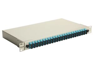 Equip 24-Port Glasfaser-Spleißbox, SC Duplex, OM3, 1 HE, ausgestattet, Grau