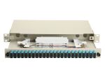 Equip 24-Port Glasfaser-Spleißbox, SC Duplex, OM3, 1 HE, ausgestattet, Grau