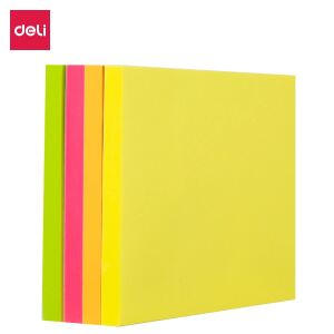 Deli EA03003 Selbstklebendes Etikett 100 Blätter Pink, Orange, Gelb, Rot, Grün