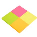 Deli EA03003 Selbstklebendes Etikett 100 Blätter Pink, Orange, Gelb, Rot, Grün
