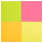 Deli EA03003 Selbstklebendes Etikett 100 Blätter Pink, Orange, Gelb, Rot, Grün