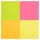 Deli EA03003 Selbstklebendes Etikett 100 Blätter Pink, Orange, Gelb, Rot, Grün