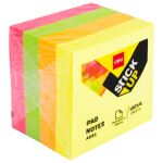 Deli EA03303 Selbstklebendes Etikett 100 Blätter Pink, Orange, Gelb, Rot, Grün