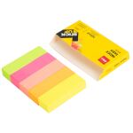Deli EA11402 Selbstklebendes Etikett 100 Blätter Pink, Orange, Gelb, Rot, Grün
