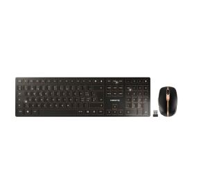 CHERRY DW 9100 SLIM Tastatur Maus enthalten Universal RF Wireless + Bluetooth QWERTZ Schweiz Schwarz