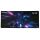 TERRA Mousepad XXL PURE Gaming black/purple schwarze Umkettelung, 900 x 400 x 3 mm