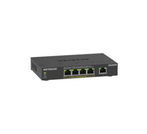 NETGEAR GS305Pv3 Unmanaged Gigabit Ethernet (10/100/1000) Power over Ethernet (PoE) Schwarz