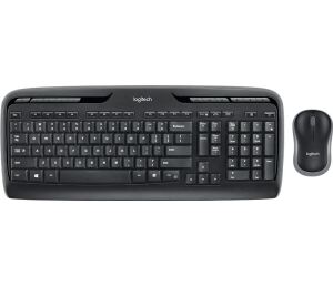 Logitech Wireless Combo MK330 Tastatur Maus enthalten Haus USB QWERTY UK Englisch Schwarz