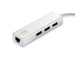 LevelOne USB-0503 Gigabit USB Netzwerkadapter mit USB Hub