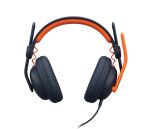 Logitech Zone Learn Kopfhörer Kabelgebunden Kopfband Ausbildung USB Typ-C Blau, Orange
