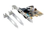 IO Exsys PCIe 2x Seriell DB9 (EX-44082) LP+++ inkl....