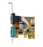IO Exsys PCIe 2x Seriell DB9 (EX-44082) LP+++ inkl. Low-Profile Slotblech