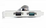 IO Exsys PCIe 2x Seriell DB9 (EX-44082) LP+++ inkl. Low-Profile Slotblech