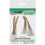 InLine Strom Y-Kabel intern, 1x 5,25" an 2x 5,25" gewinkelt 0,15m
