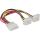InLine Strom Y-Kabel intern, 1x 5,25" an 2x 5,25" gewinkelt 0,15m