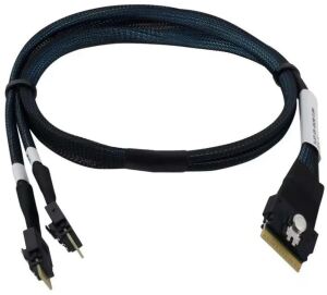 Adaptec Kabel 1x SFF8654 x8 -> 2x SFF8654 x4 NVMe intern 0.8m Kabel SlimSAS -> 2x SlimSAS x4 für NVMe Laufwerke