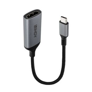Lindy 43428 Videokabel-Adapter 0,15 m USB Typ-C HDMI Grau