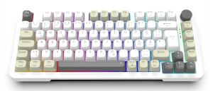 Inca IKG-455 Tastatur Gaming USB + RF Wireless + Bluetooth QWERTY Deutsch Weiß