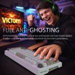 Inca IKG-455 Tastatur Gaming USB + RF Wireless + Bluetooth QWERTY Deutsch Weiß