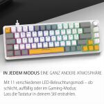 Inca IKG-457 Tastatur Gaming USB QWERTY Deutsch Weiß