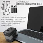 Inca IPW-45SA Netzstecker-Adapter Universal Schwarz