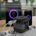 Inca IPW-45SA Netzstecker-Adapter Universal Schwarz