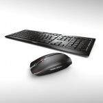 CHERRY Stream Desktop Tastatur Maus enthalten Büro RF Wireless AZERTY Französisch Schwarz