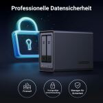 Ugreen NASync DXP2800 NAS System 2-Bay Kompakt Intel® N N100 8 GB DDR5 0 TB UGOS Pro Schwarz