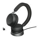 Jabra Evolve2 75 Kopfhörer Verkabelt & Kabellos Kopfband Anrufe/Musik USB Typ-C Bluetooth Ladestation Schwarz