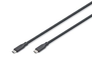 Digitus USB Silikon Kabel, USB4 Version 2.0, USB 80Gbps, 0,5m, schwarz