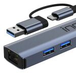 Inca IUTP-5T Schnittstellen-Hub USB Typ-C 1000 Mbit/s Grau