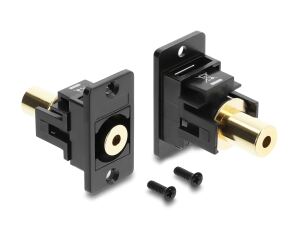 DELOCK Panel Mount Klinkenbu 3,5mm 4 Pin > Klinkenbu schwarz