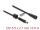 DeLOCK DC Verlängerungskabel 5,5 x 2,1 mm Stecker zu Buchse mit Schraubverschluss M12 x 1,75 mm Gewinde wasserfest 18 AWG, 0,5 m schwarz