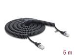 DELOCK RJ45 Spiralkabel Stecker > Stecker Cat.5e 5 m...
