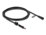 DeLOCK DC Verlängerungskabel 5,5 x 2,1 mm Stecker zu Buchse mit Schraubverschluss M12 x 1,75 mm Gewinde wasserfest 18 AWG, 2 m schwarz