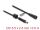 DeLOCK DC Verlängerungskabel 5,5 x 2,5 mm Stecker zu Buchse mit Schraubverschluss M12 x 1,75 mm Gewinde wasserfest 18 AWG, 0,5 m schwarz