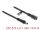 DeLOCK DC Verlängerungskabel 5,5 x 2,1 mm Stecker zu Buchse mit Bajonettverschluss 18 AWG, 0,5 m schwarz