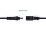DeLOCK DC Verlängerungskabel 5,5 x 2,1 mm Stecker zu Buchse mit Bajonettverschluss 18 AWG, 1 m schwarz