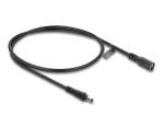 DeLOCK DC Verlängerungskabel 5,5 x 2,5 mm Stecker zu Buchse mit Bajonettverschluss 18 AWG, 0,5 m schwarz
