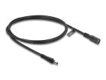 DeLOCK DC Verlängerungskabel 5,5 x 2,5 mm Stecker zu Buchse mit Bajonettverschluss 18 AWG, 1 m schwarz