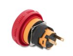 DELOCK Pilzkopf Taster zum Einbau 16mm 2x Lötanschluss 32mm