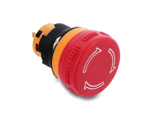 DELOCK Pilzkopf Taster Einbau 16mm 2x Lötanschl. (kurz) 26mm