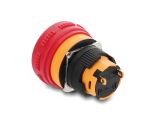 DELOCK Pilzkopf Taster Einbau 16mm 2x Lötanschl. (kurz) 26mm