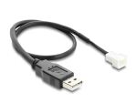 DeLOCK Lüfterkabel USB 2.0 Typ-A Stecker zu 3 Pin (2 Pins belegt) Lüfteranschluss-Stecker 30 cm