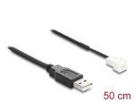 DeLOCK Lüfterkabel USB 2.0 Typ-A Stecker zu 3 Pin (2...